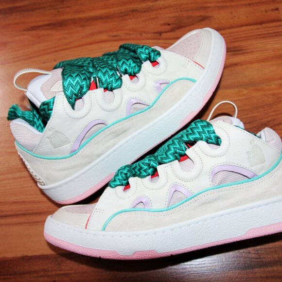 BNWT SS22 LANVIN CURB LACE UP SNEAKERS 40 - Picture 3 of 11